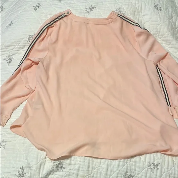 Ralph Lauren Light Pink Blouse with Stripe Accents - Picture 3 of 3